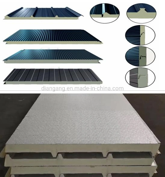 CE/ISO/SGS Certificate Approved Wall Roof Ceiling Rock Stone Mineral Wool PUR PIR Heat Thermal Insulated Insulating Insulation Metal Sandwich Panel